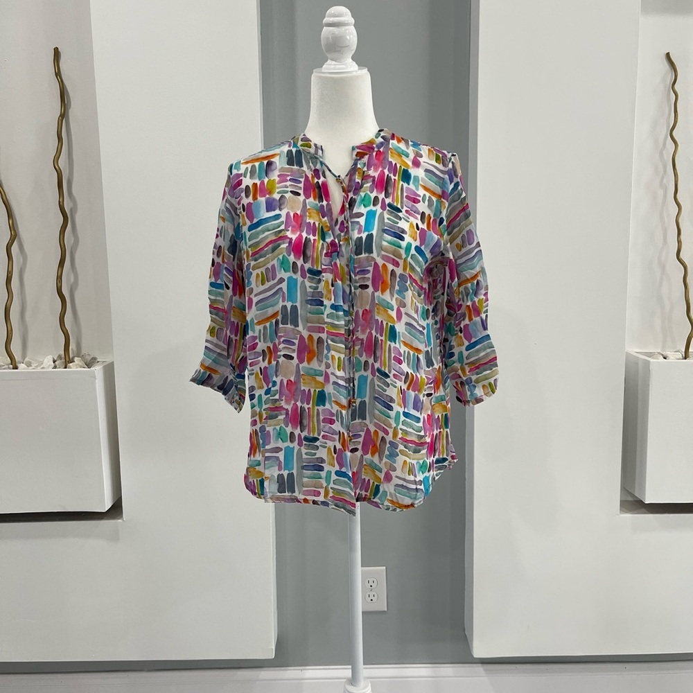 APNY Colorful Abstract Blouse - Picture 3 of 10